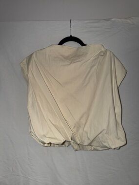 Women's Cream straight neckline top